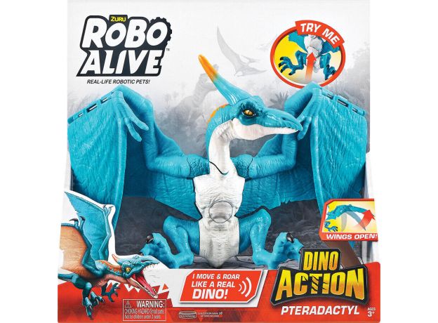 دایناسور پتروداکتیل روبو الایو Robo Alive سری Dino Action مدل آبی, image 9