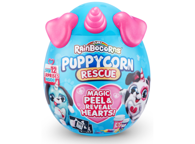 عروسک سورپرایزی رینبوکورنز RainBocoRns سری Puppycorn Rescue با شاخ و گوش های صورتی, تنوع: 9261-Pink, image 