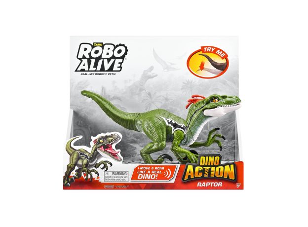 دایناسور رپتور روبو الایو Robo Alive سری Dino Action مدل سبز, image 6