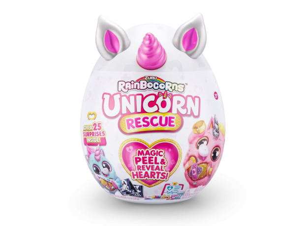 عروسک سورپرایزی رینبوکورنز RainBocoRns سری Unicorn Rescue با شاخ صورتی, تنوع: 9262-Pink, image 2