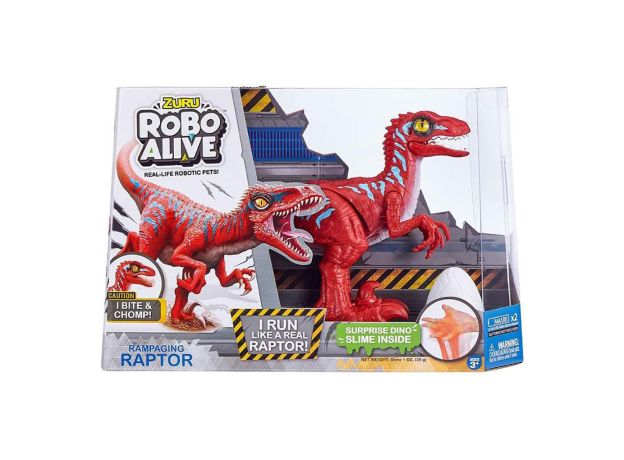 رپتور روبو الایو Robo Alive مدل قرمز, تنوع: 25289-Red Rampaging Raptor, image 