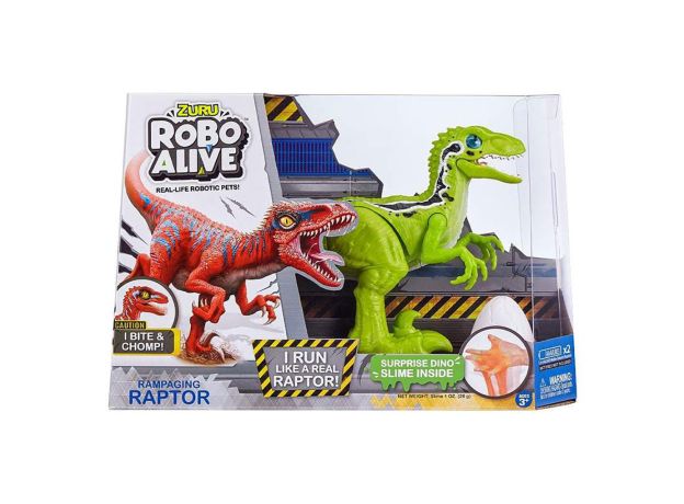 رپتور روبو الایو Robo Alive مدل سبز, تنوع: 25289-Green Rampaging Raptor, image 