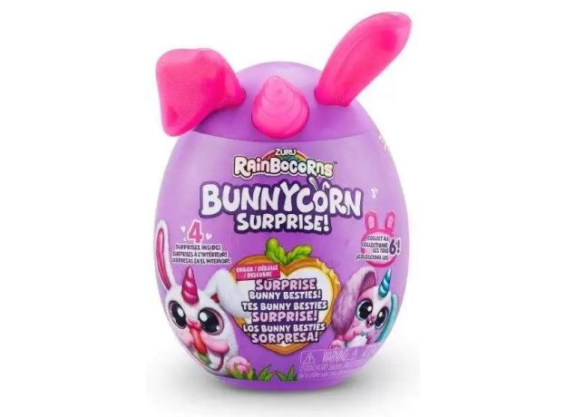 عروسک سورپرایزی رینبوکورنز RainBocoRns سری 1 Bunnycorn با شاخ و گوش صورتی, تنوع: 9260SQ1-Pink, image 