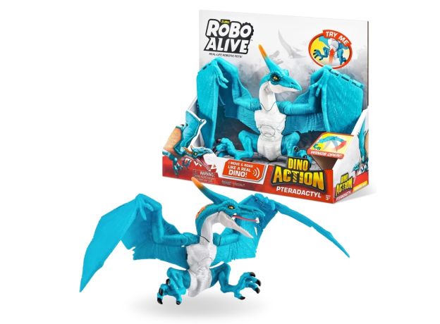 دایناسور پتروداکتیل روبو الایو Robo Alive سری Dino Action مدل آبی, image 