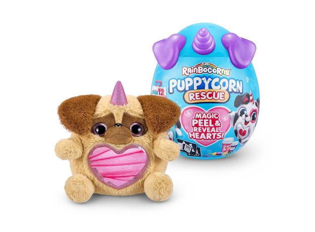 عروسک سورپرایزی رینبوکورنز RainBocoRns سری Puppycorn Rescue با شاخ و گوش های بنفش, تنوع: 9261-Purple, image 4