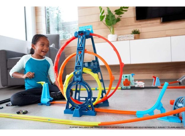 جعبه پیست ماشین های Hot Wheels سری Track Builder مدل Unlimited Triple Loop, image 4