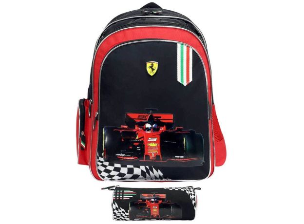 کوله پشتی Ferrari مدل Flag به همراه جامدادی, image 
