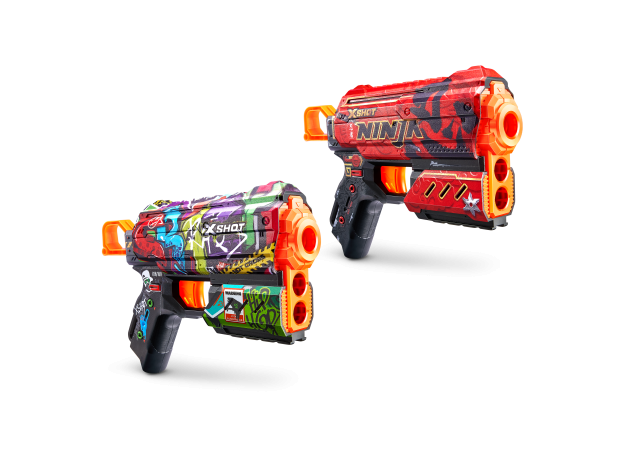 تفنگ دو قلو ایکس شات X-Shot سری Skins مدل Ninja و Graffiti, image 6