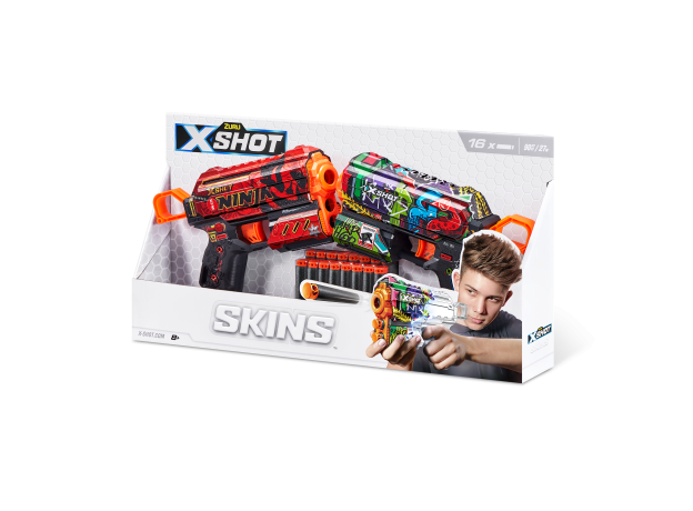 تفنگ دو قلو ایکس شات X-Shot سری Skins مدل Ninja و Graffiti, image 8