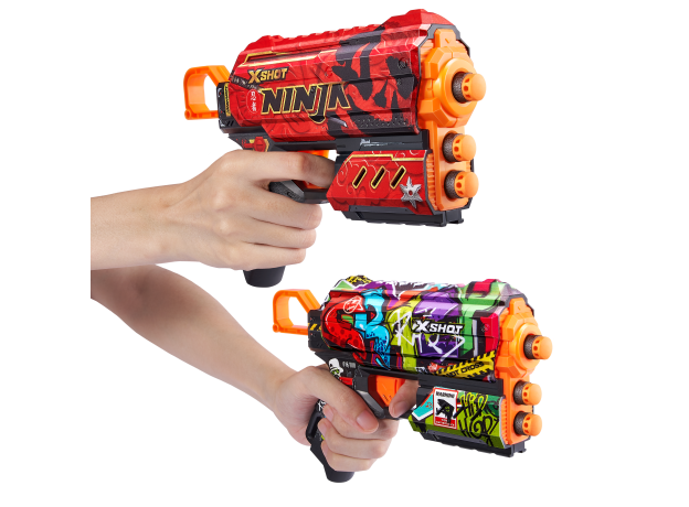 تفنگ دو قلو ایکس شات X-Shot سری Skins مدل Ninja و Graffiti, image 3