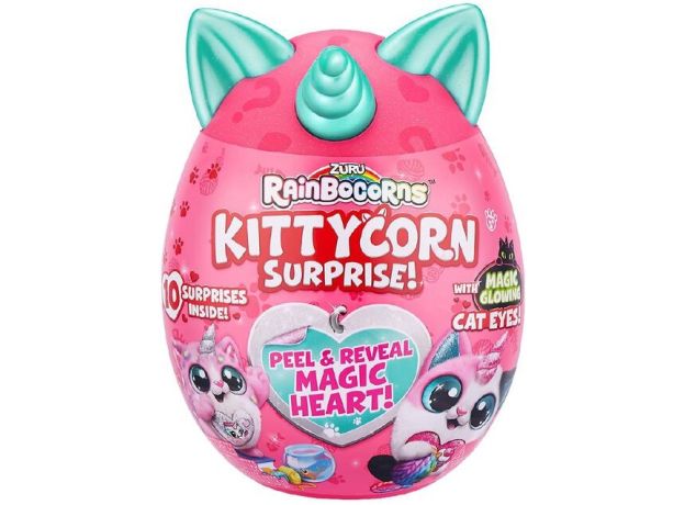 عروسک سورپرایزی رینبوکورنز RainBocoRns سری Kittycorn با شاخ و گوش آبی, تنوع: 9259SQ1-Blue, image 