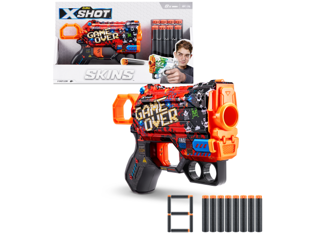 تفنگ ایکس شات X-Shot سری Skins مدل Menace Game Over, تنوع: 36515-Game Over, image 