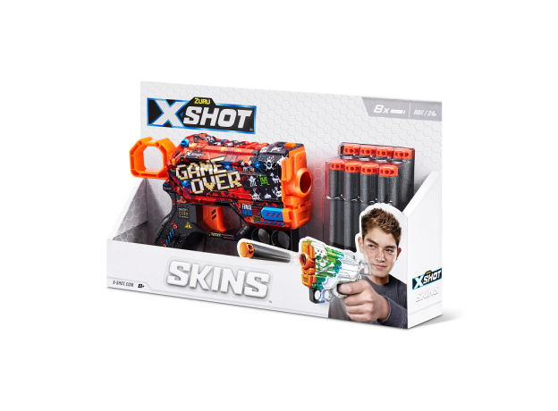 تفنگ ایکس شات X-Shot سری Skins مدل Menace Game Over, تنوع: 36515-Game Over, image 7