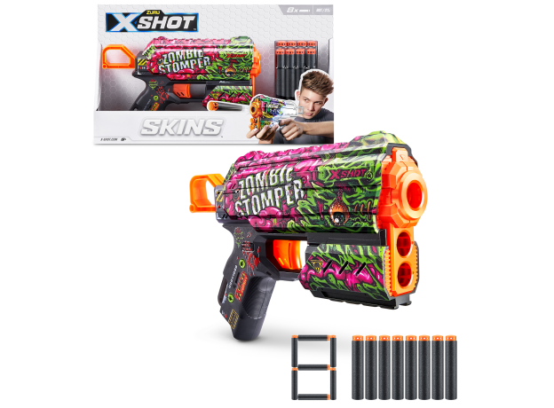 تفنگ ایکس شات X-Shot سری Skins مدل Flux Zombie Stomper, تنوع: 36516-Zombie Stomper, image 