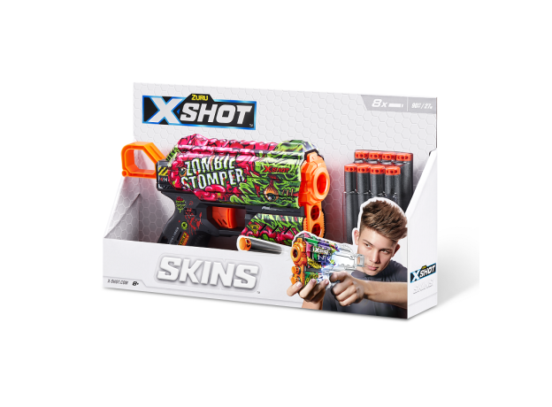 تفنگ ایکس شات X-Shot سری Skins مدل Flux Zombie Stomper, تنوع: 36516-Zombie Stomper, image 6