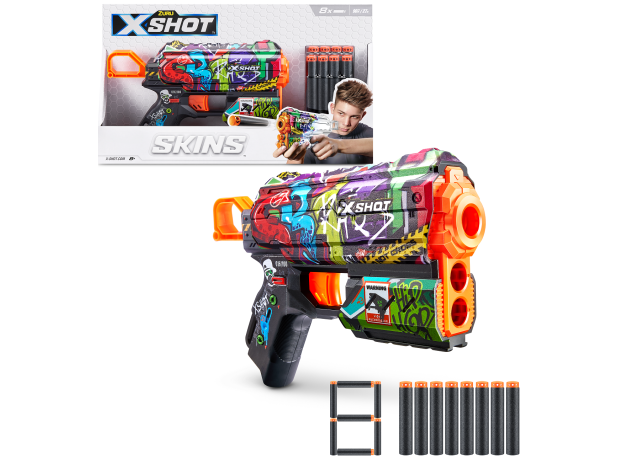 تفنگ ایکس شات X-Shot سری Skins مدل Flux Graffiti, تنوع: 36516-Graffiti, image 