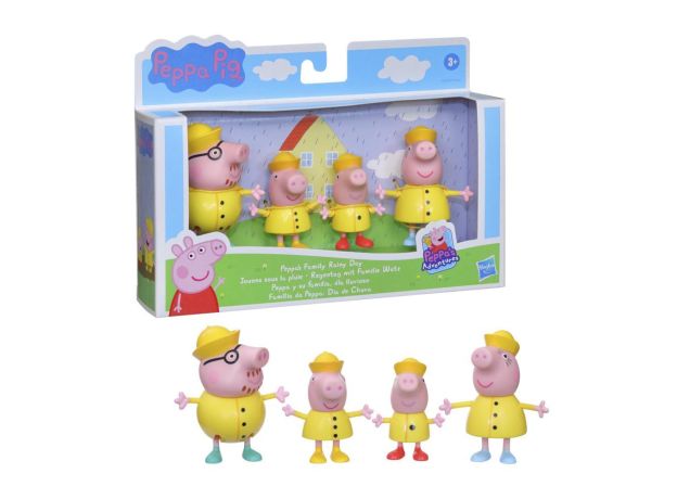 فیگورهای خانواده Peppa Pig با لباس بارانی, image 