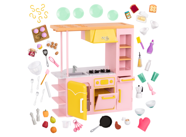 ست آشپزخانه و لوازم آشپزی عروسک های OG, image 