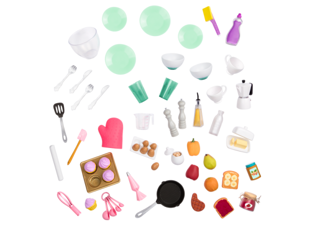 ست آشپزخانه و لوازم آشپزی عروسک های OG, image 5