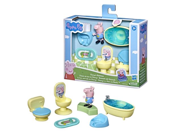 ست بازی Peppa Pig مدل آب تنی با جورج, تنوع: F2513-Bathtime, image 
