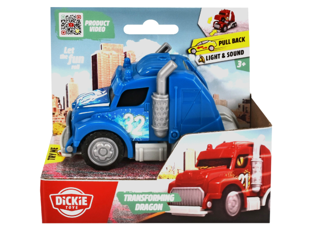 کامیون تبدیل شونده 12 سانتی Dickie Toys مدل آبی, تنوع: 203341033-Blue Transforming Dragon, image 3