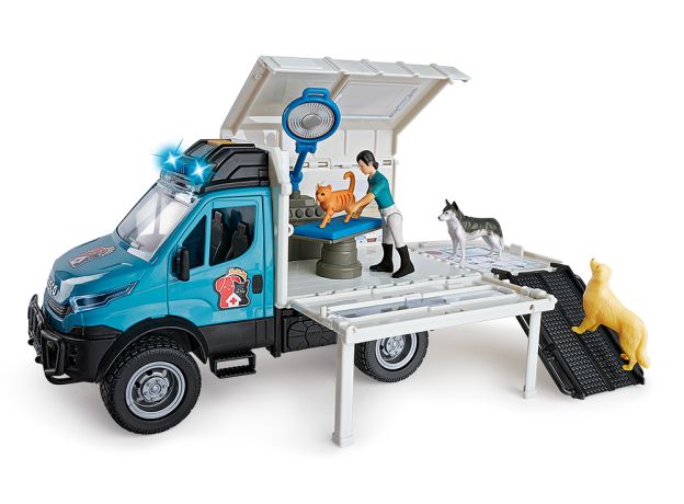 ست نجات حیوانات Dickie Toys همراه با کامیون Iveco, image 2