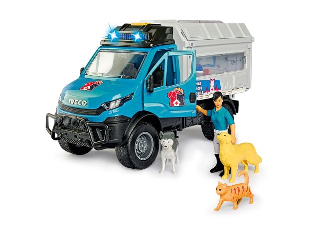 ست نجات حیوانات Dickie Toys همراه با کامیون Iveco, image 3