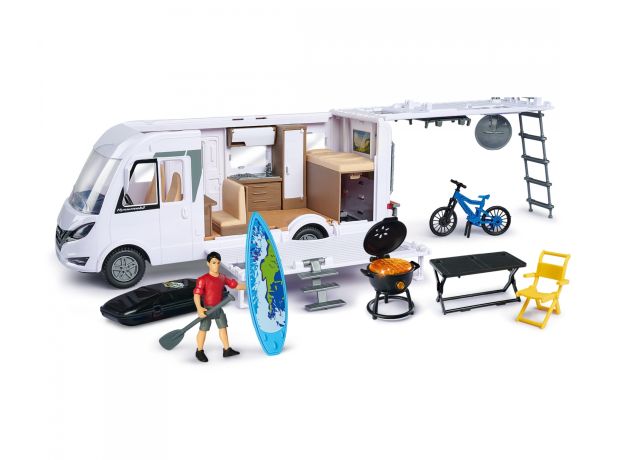 ست کمپ Dickie Toys همراه با ون Hymer و دوچرخه, image 7