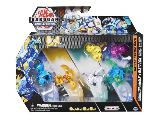 پک 6 تایی باکوگان Bakugan سری Evolutions مدل Warrior Whale, image 