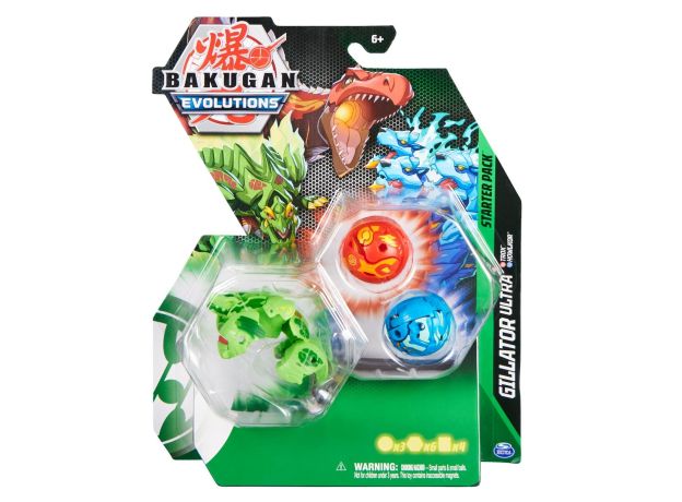 پک 3 تایی Starter باکوگان Bakugan سری Evolutions مدل Gillator Ultra, image 