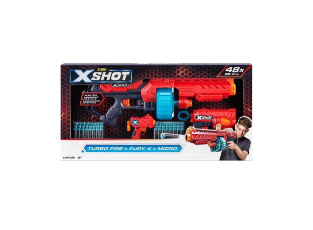 پک 3 تایی تفنگ‌های ایکس شات X-Shot مدل Combo Pack مدل قرمز, image 4