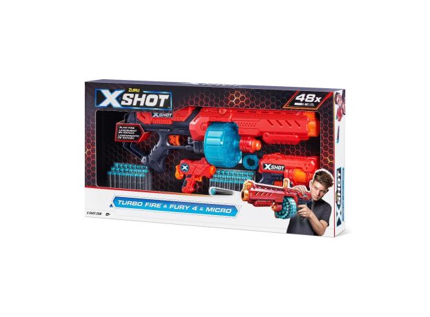 پک 3 تایی تفنگ‌های ایکس شات X-Shot مدل Combo Pack مدل قرمز, image 5