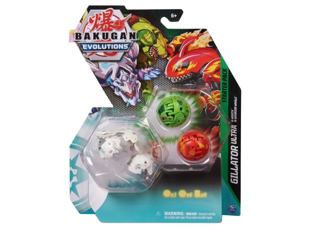 پک 3 تایی Starter باکوگان Bakugan سری Evolutions مدل Gillator Ultra, image 