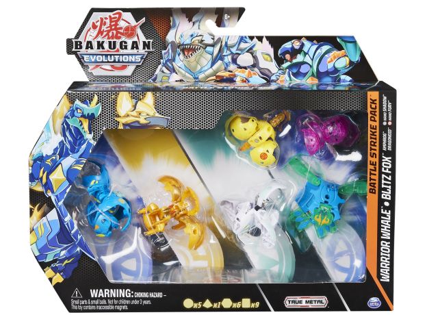 پک 6 تایی باکوگان Bakugan سری Evolutions مدل Warrior Whale, image 5