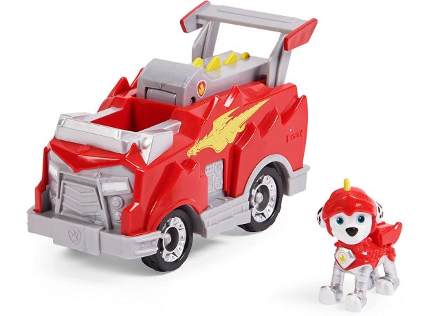 ماشین آتش نشانی و فیگور مارشال سگ‌ های نگهبان Paw Patrol سری Rescue Knight, تنوع: 6062181-Marshall, image 4