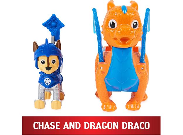 اژدها دراکو و چیس سگ های نگهبان Paw Patrol سری Rescue Knight, تنوع: 6063149-Chase, image 3