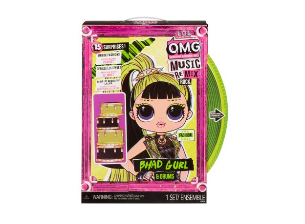 عروسک LOL Surprise سری OMG Remix مدل Bhad Gurl and Drums, تنوع: 577539-Bhad Gurl, image 2