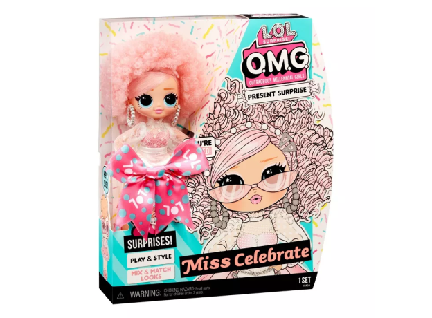 عروسک LOL Surprise سری OMG Present Surprise مدل Miss Celebrate, image 7