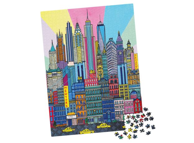 پازل 1000 تکه Spin Master طرح شهر نیویورک فانتزی, تنوع: 6056424-New York City, image 3