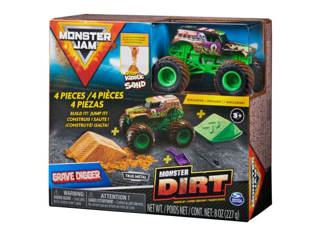 ماشین Monster Jam Dirt مدل Grave Digger همراه با Kinetic Sand, image 5