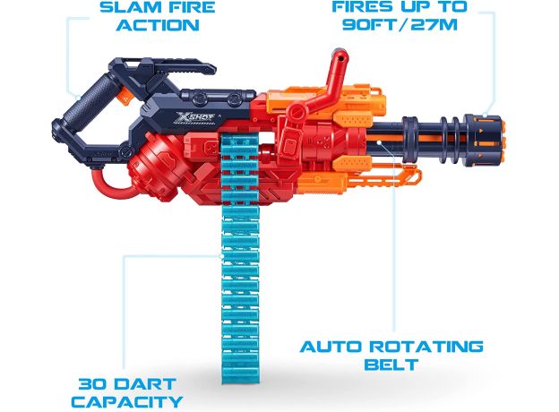 تفنگ‌ ایکس شات X-Shot مدل Crusher قرمز, image 7