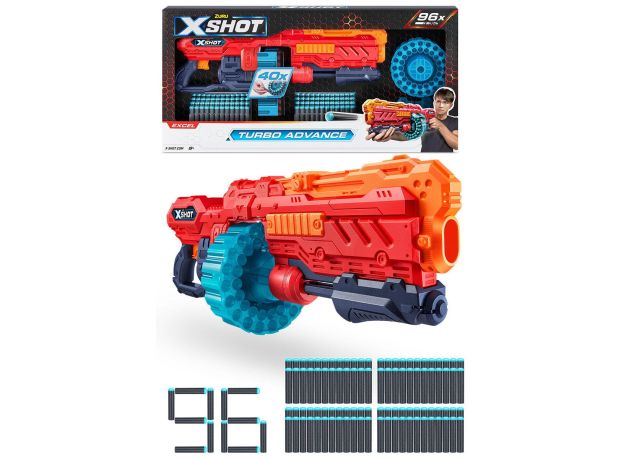 تفنگ ایکس شات X-Shot مدل Turbo Advance قرمز, تنوع: 36118 - Red, image 