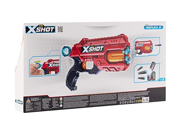 تفنگ دوقلو ایکس شات X-Shot مدل Reflex6 قرمز, image 9