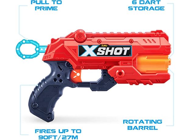 تفنگ دوقلو ایکس شات X-Shot مدل Reflex6 قرمز, image 5