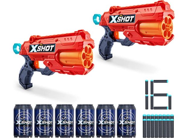 تفنگ دوقلو ایکس شات X-Shot مدل Reflex6 قرمز, image 3