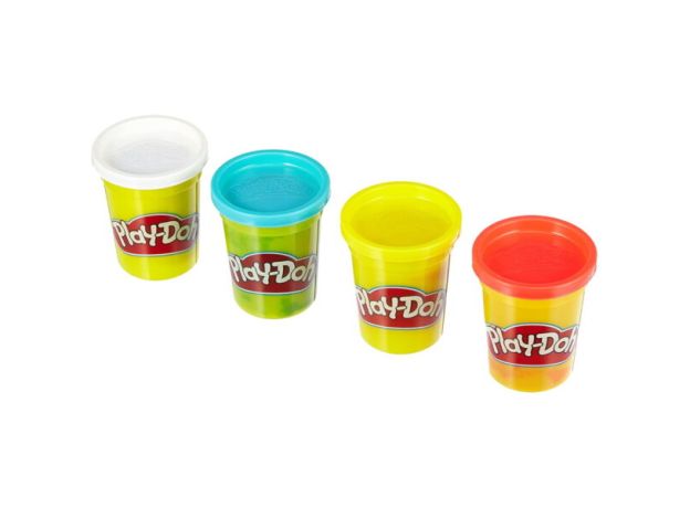 پک 4 تایی خمیربازی Play Doh (سفید-قرمز-زرد-آبی), تنوع: B5517EU4-4 Colors Dino, image 2