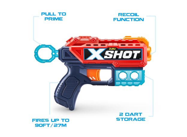 تفنگ ایکس شات X-Shot مدل Kick Back قرمز, image 4