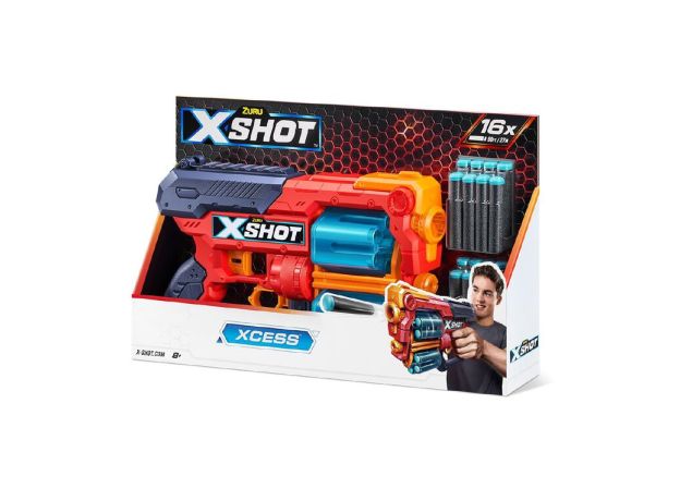 تفنگ 2 خشابه ایکس شات X-Shot مدلXcess قرمز, image 7