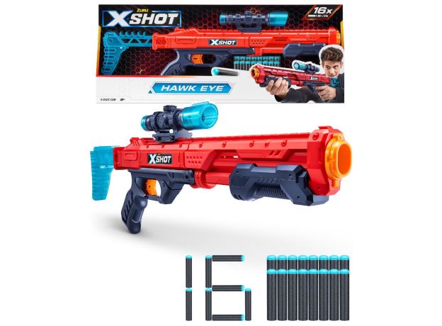 تفنگ ایکس شات X-Shot مدل Hawk Eye, تنوع: 36435 - Red, image 