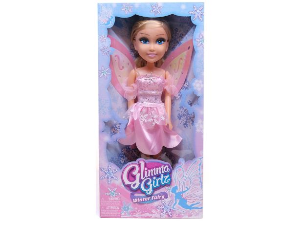 عروسک 45 سانتی پری Glimma Girlz مدل Winter Fairy با لباس صورتی, image 